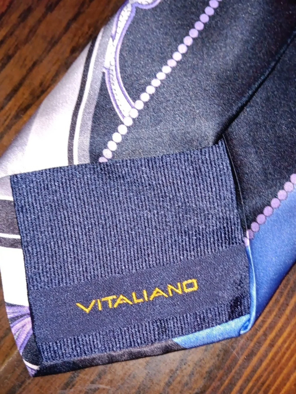 Vitaliano Pancaldi Men's Purple Paisley & Striped Tie - Elegant Dress Accessory